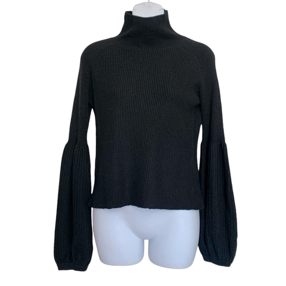 Anne Fontaine Balloon Sleeve Ribbed Sweater Size 38